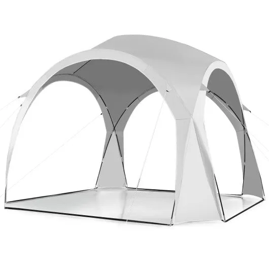 11 x 11 Feet Patio Sun Shade Shelter Canopy Tent Portable UPF 50  Outdoor Beach-White