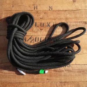 12mm Matt Braided Polyester Black 17m length