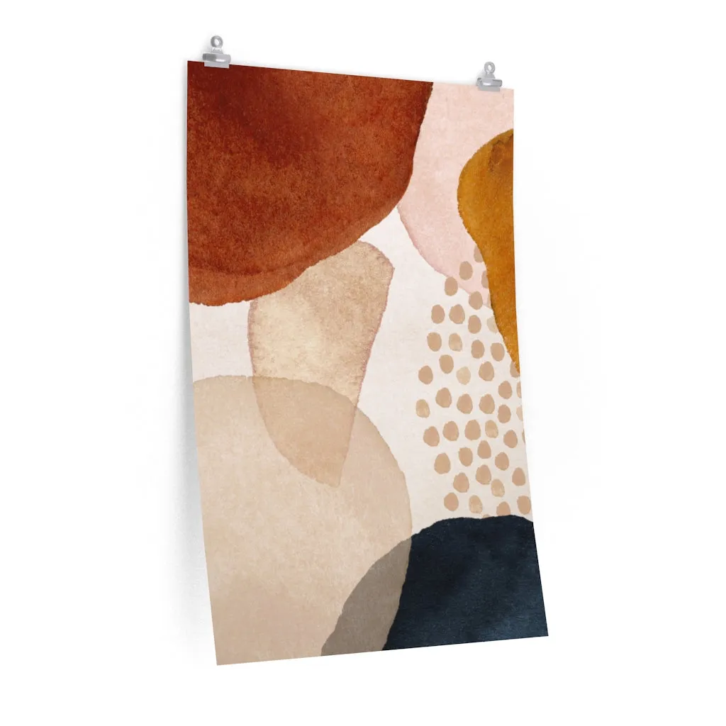 Abstract Art Poster | Navy Rust