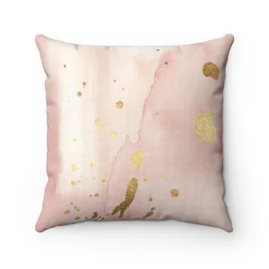 Abstract Boho Pillow Cover | Blush Pink Gold