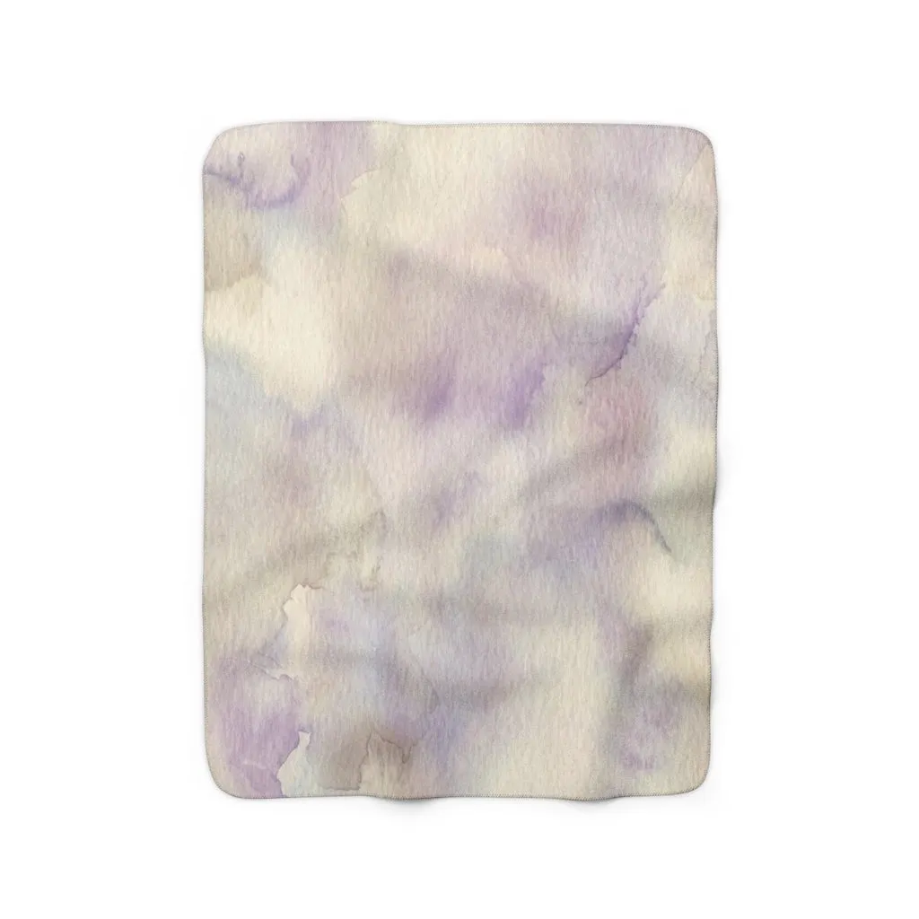 Abstract Comfy Blanket | Lavander Purple Beige