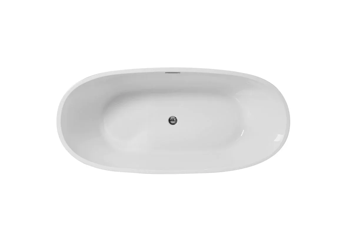 Allegra 67" Soaking Roll Top Bathtub