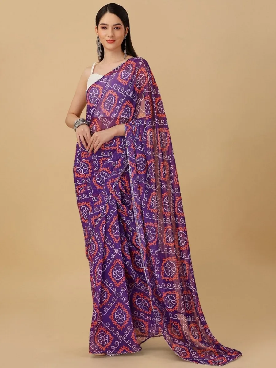 Bandhani Digital Printed Saree