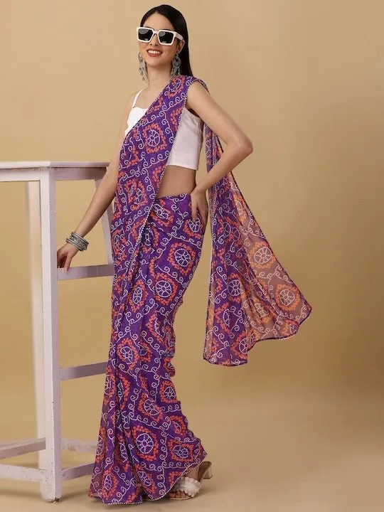 Bandhani Digital Printed Saree