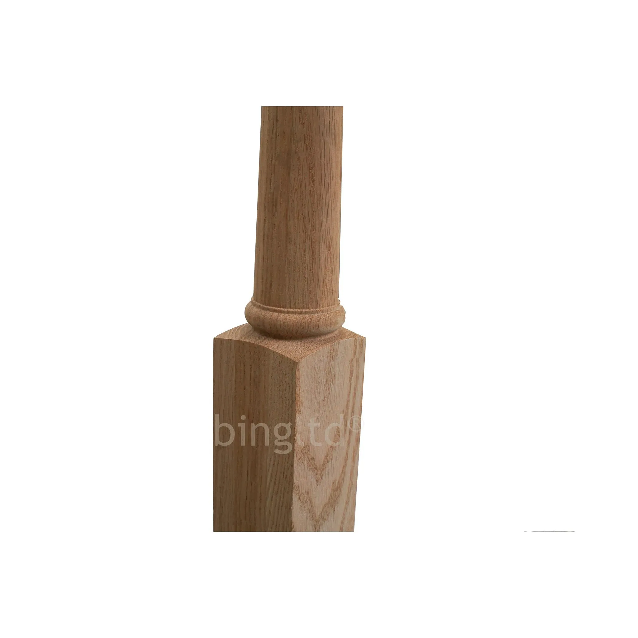 bingltd - 3" x 56" Unfinished Colonial Red Oak Starting Newel (SP4010-RO-UNF)