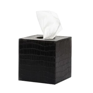 Black Croc Tissue Box