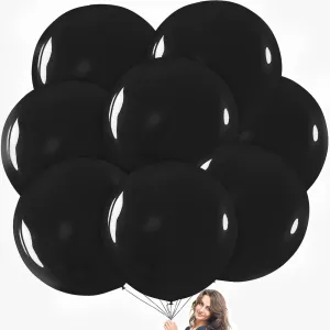 Black Giant Balloons - 8 Jumbo 36 Inch Black Balloons For Photo Shoot, Wedding