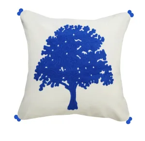 Blue Tree of Wisdom Pillow Cover