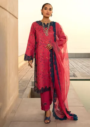 Blush Red Luxury Lawn Suit | Rang Rasiya | Florence Lawn '23 | BELLA - D11