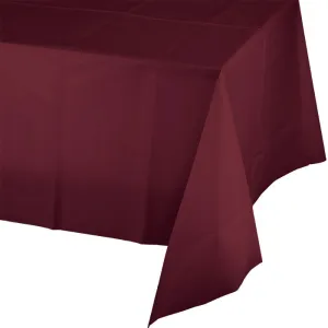 Bulk Burgundy Plastic Table Covers (12 per Case)