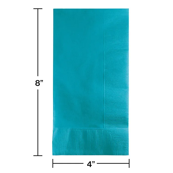 Bulk Pack of 100 Bermuda Blue Dinner Napkins 2Ply 1/8Fld