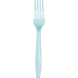 Bulk Pack of 100 Pastel Blue Plastic Forks