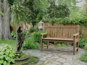 Classic Teak Bench, 35 H x 47 W x 23 L, Arrives Free In 5 - 9 Working Days.