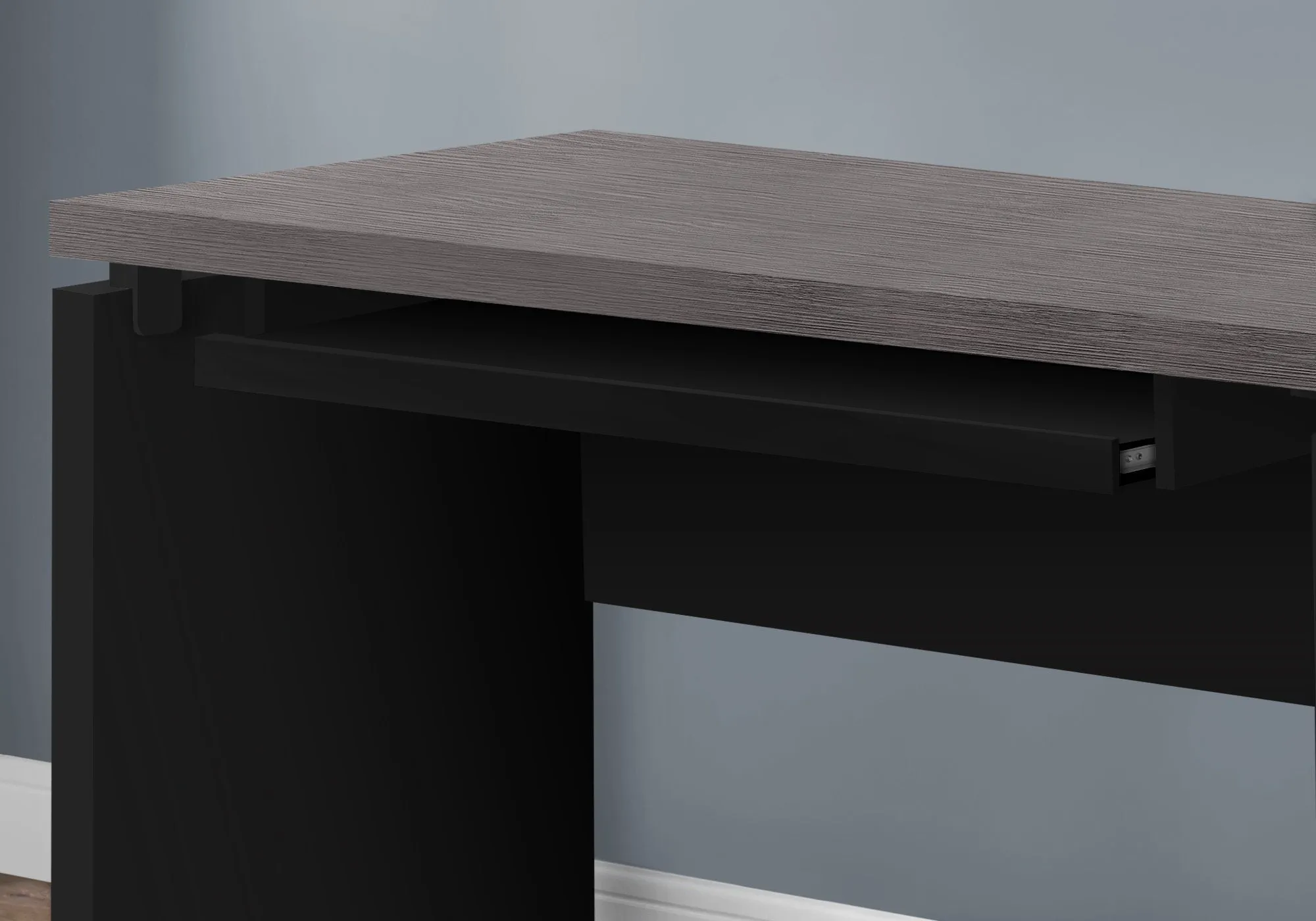 Computer Desk - 48"L / Black / Grey Top