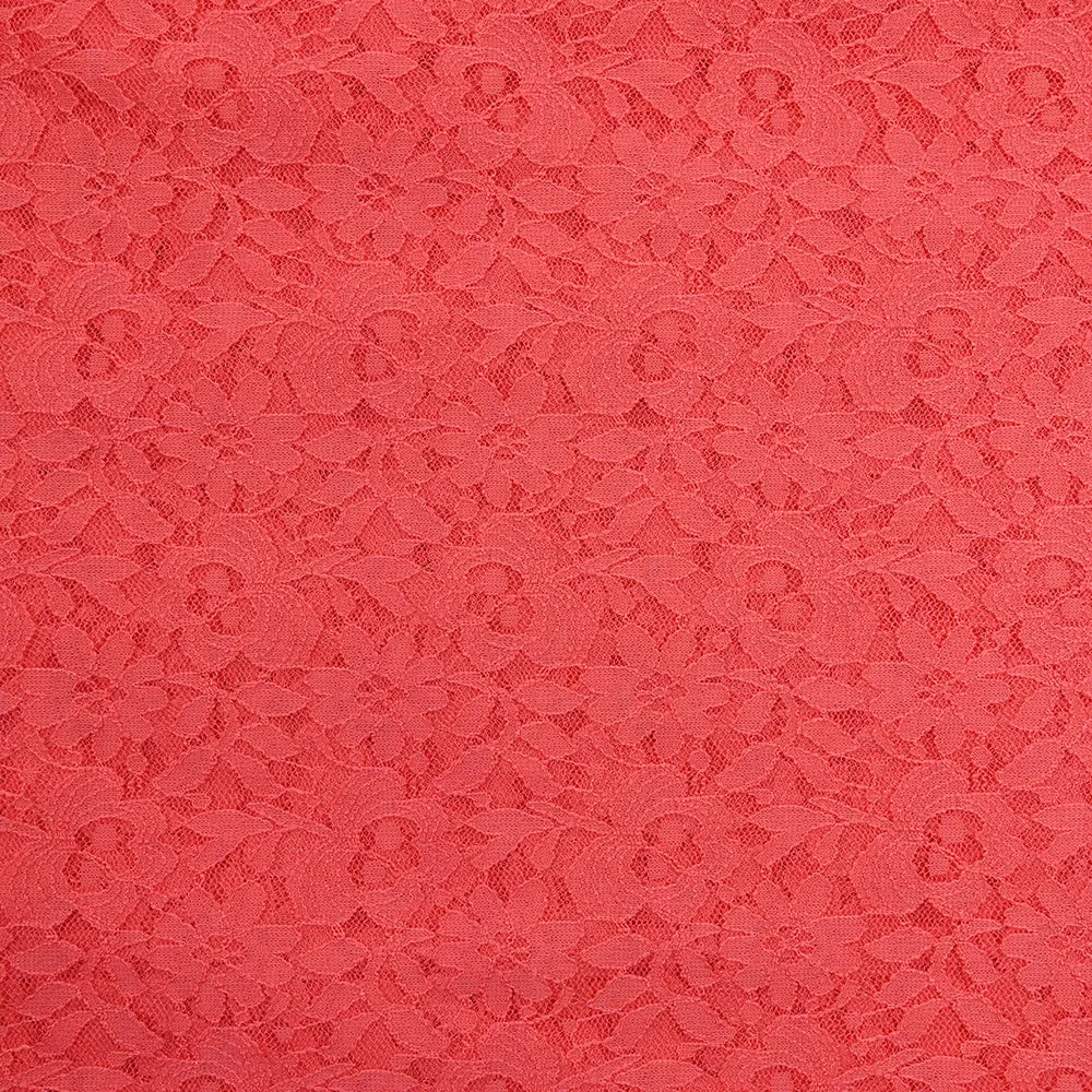 Dentelle polyester Sandrine corail