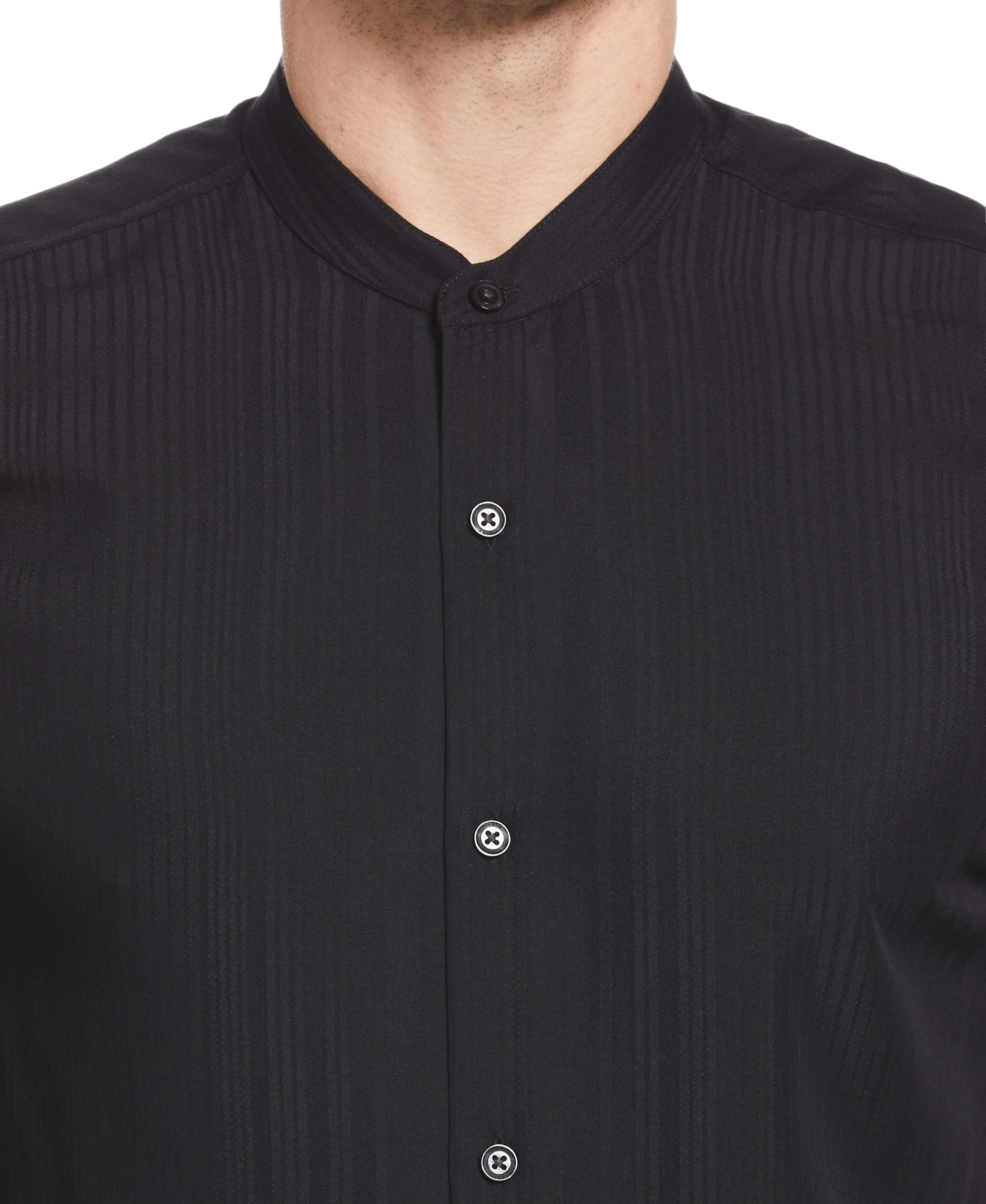 Dobby Banded Stretch Collar Shirt