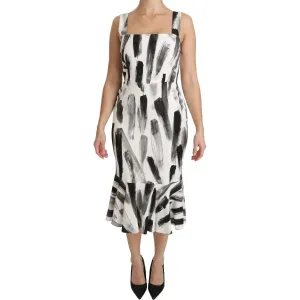 Dolce & Gabbana Chic Monochrome Sheath Midi Dress