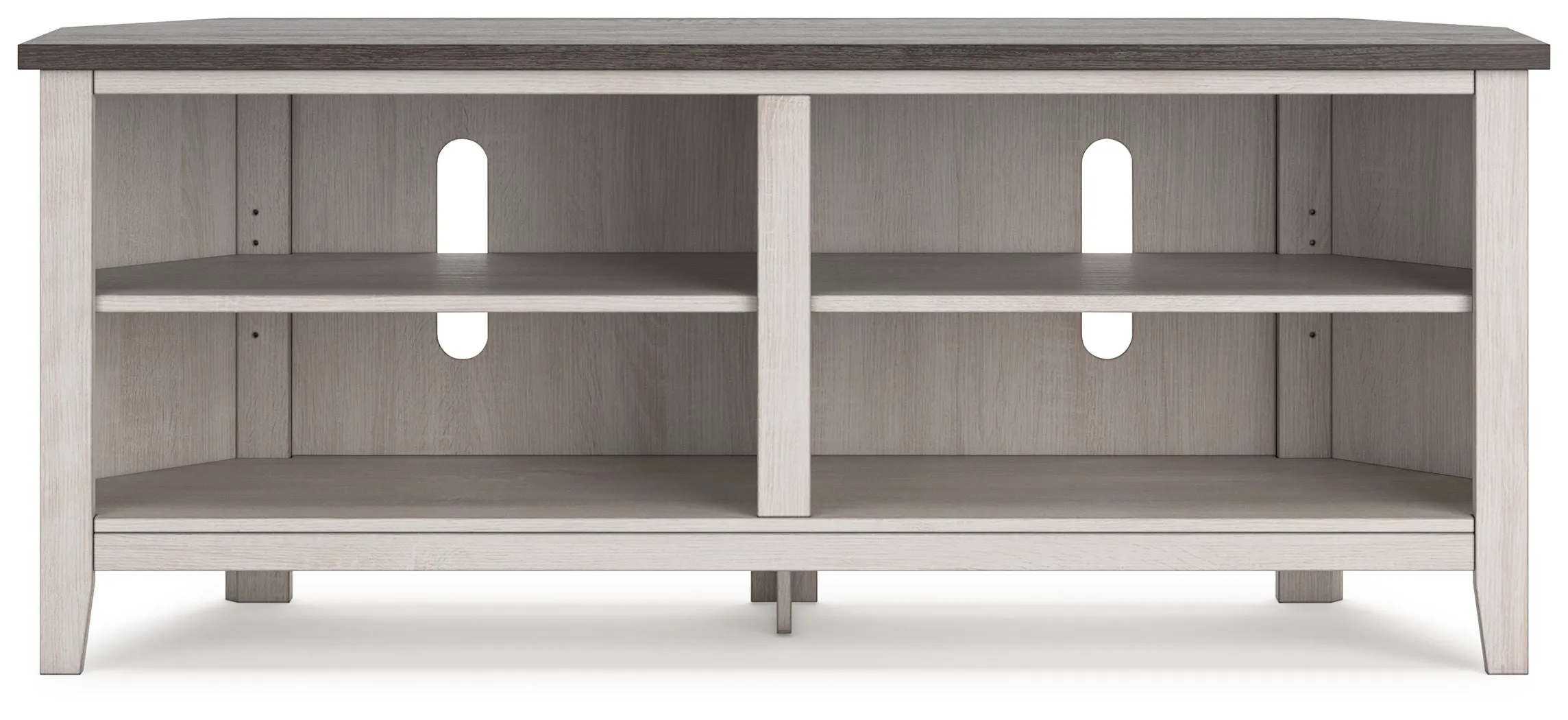 Dorrinson - Two-tone - Medium Corner TV Stand