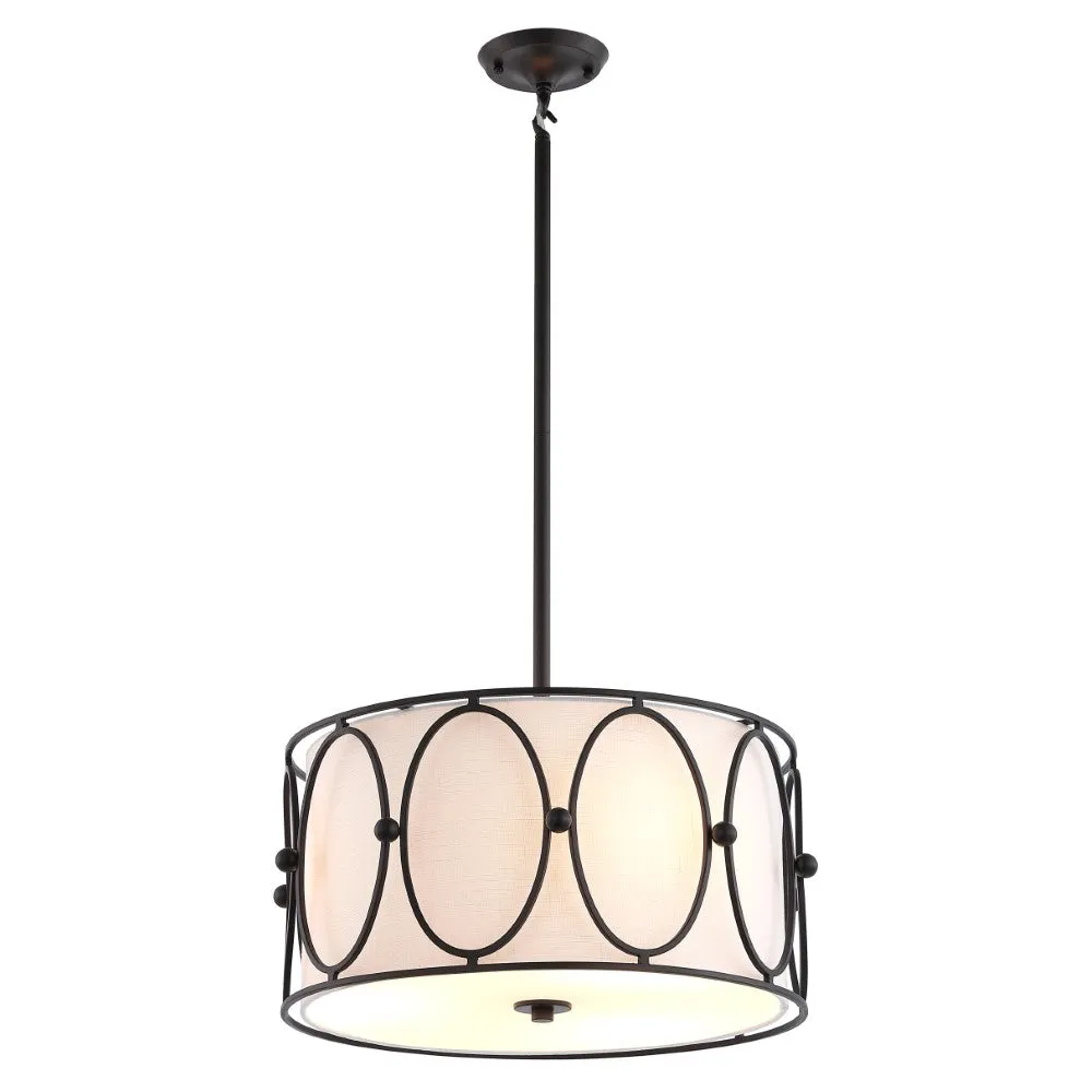 Eloise 3-Light 19" Metal LED Pendant