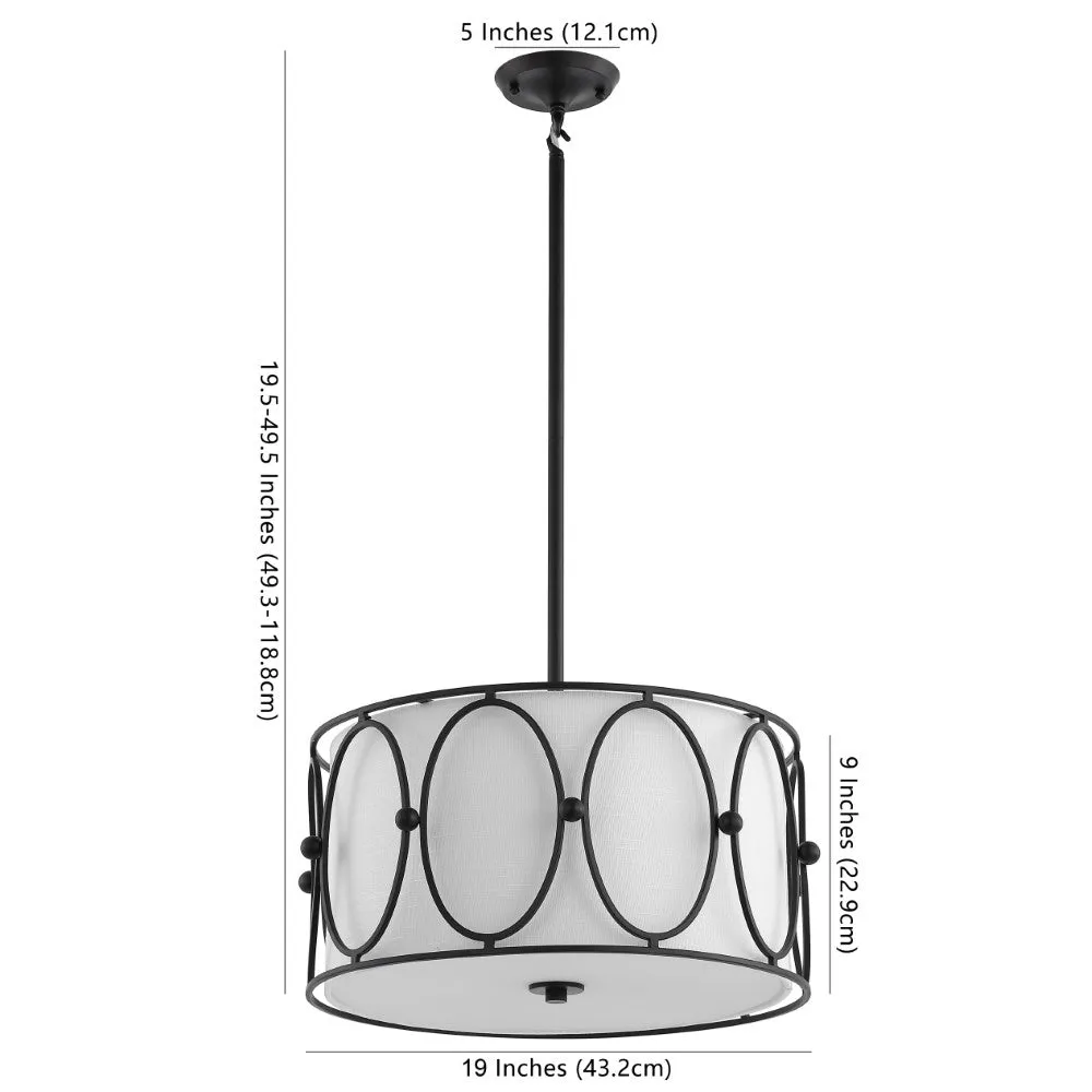 Eloise 3-Light 19" Metal LED Pendant