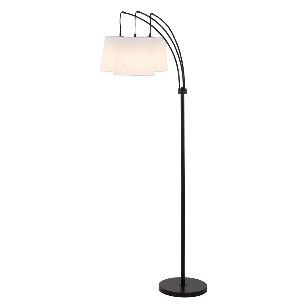 Enzo 72.5" Mid-Century Modern Head-Adjustable Iron LED Arc Floor Lamp