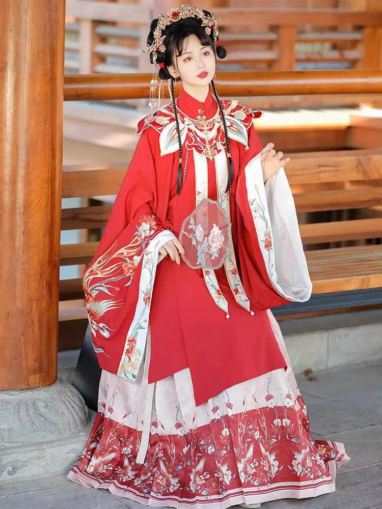 Fengyujinghong Red Chinese Traditional Wedding Dress