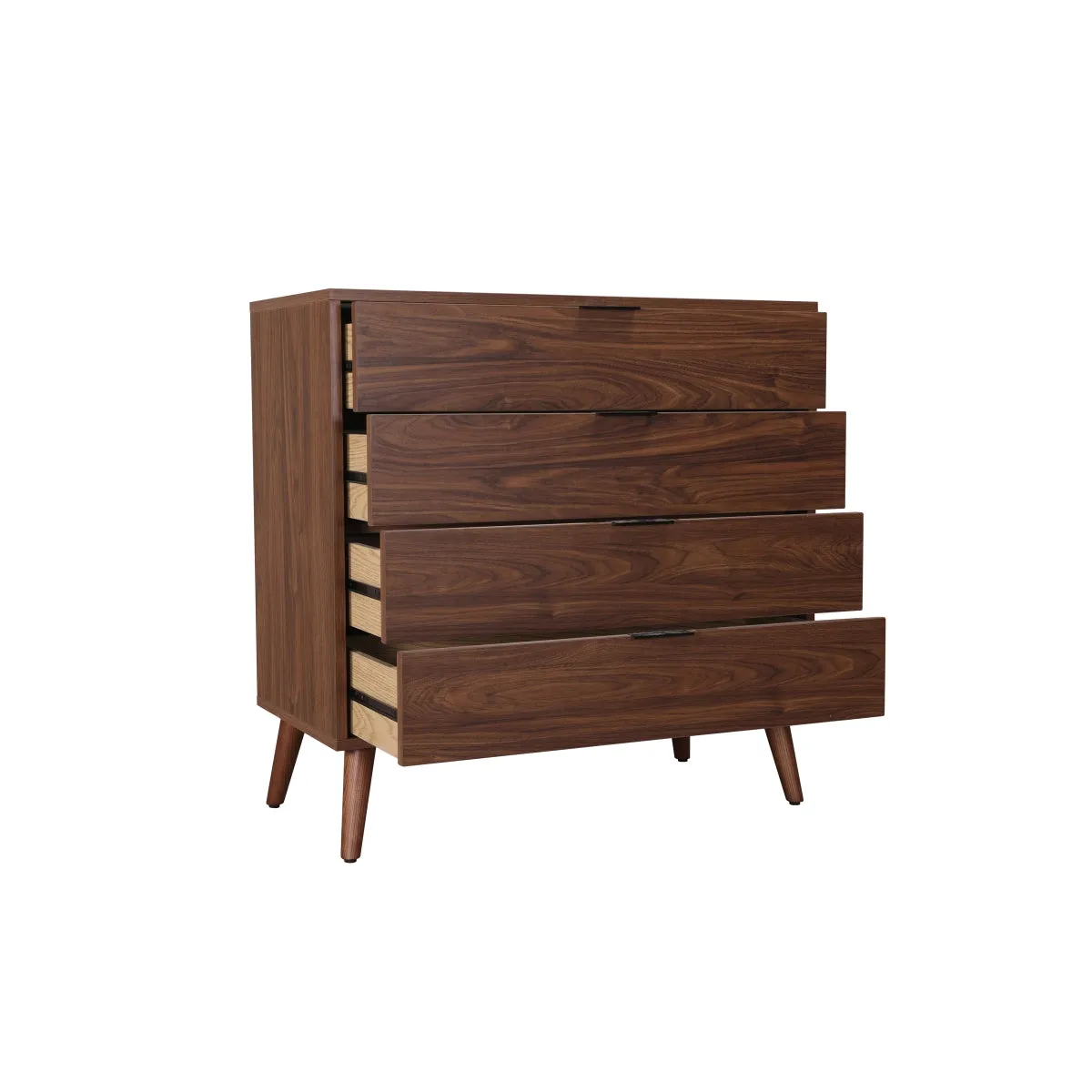 Fletcher Modern Walnut Tallboy Chest