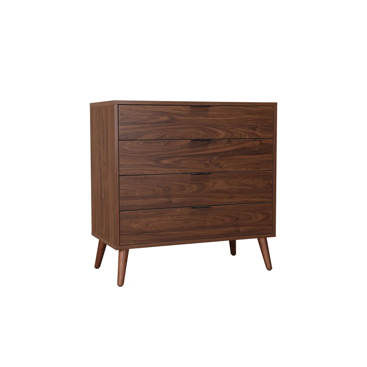 Fletcher Modern Walnut Tallboy Chest