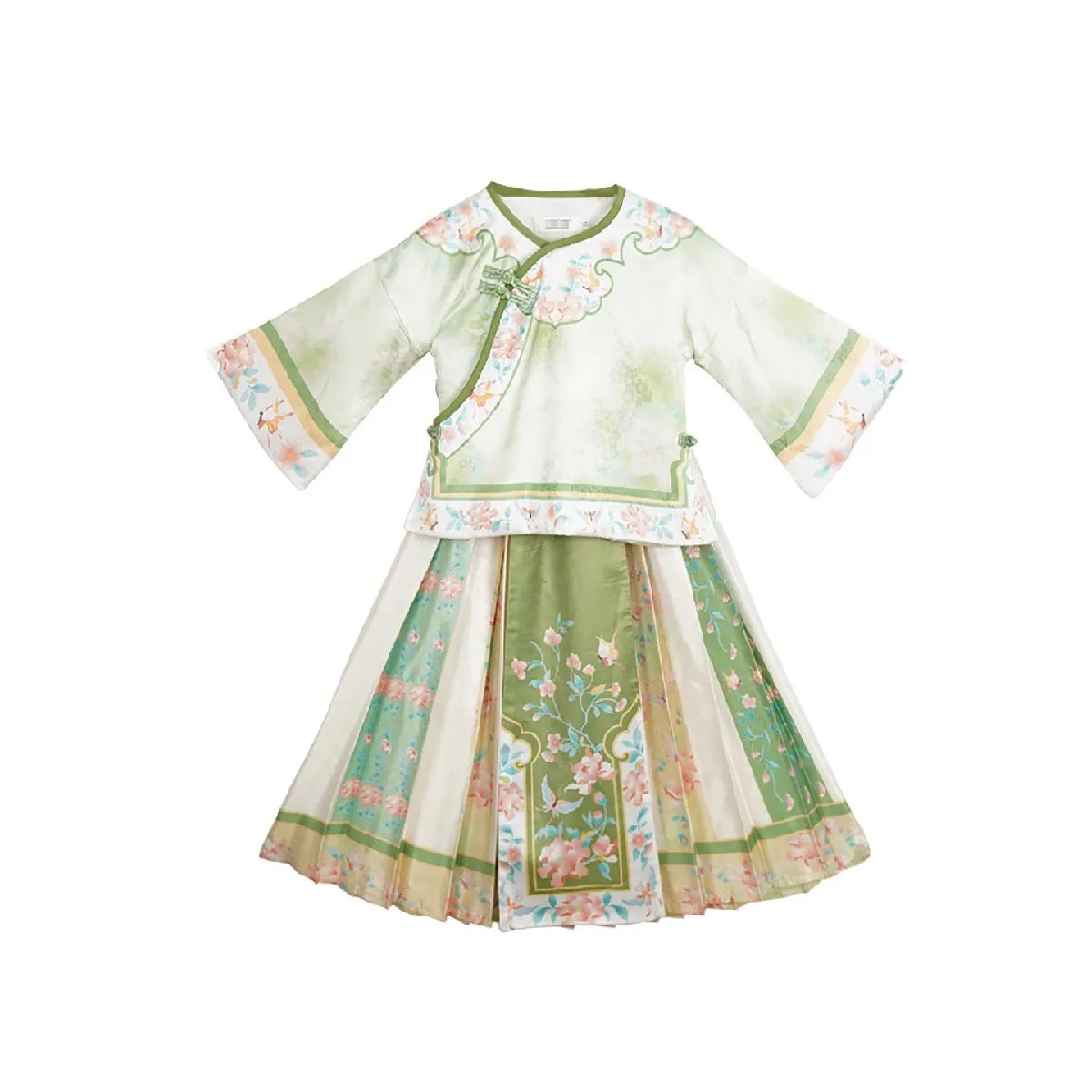 Girls Hanfu Two Piece Cultural Dress Set