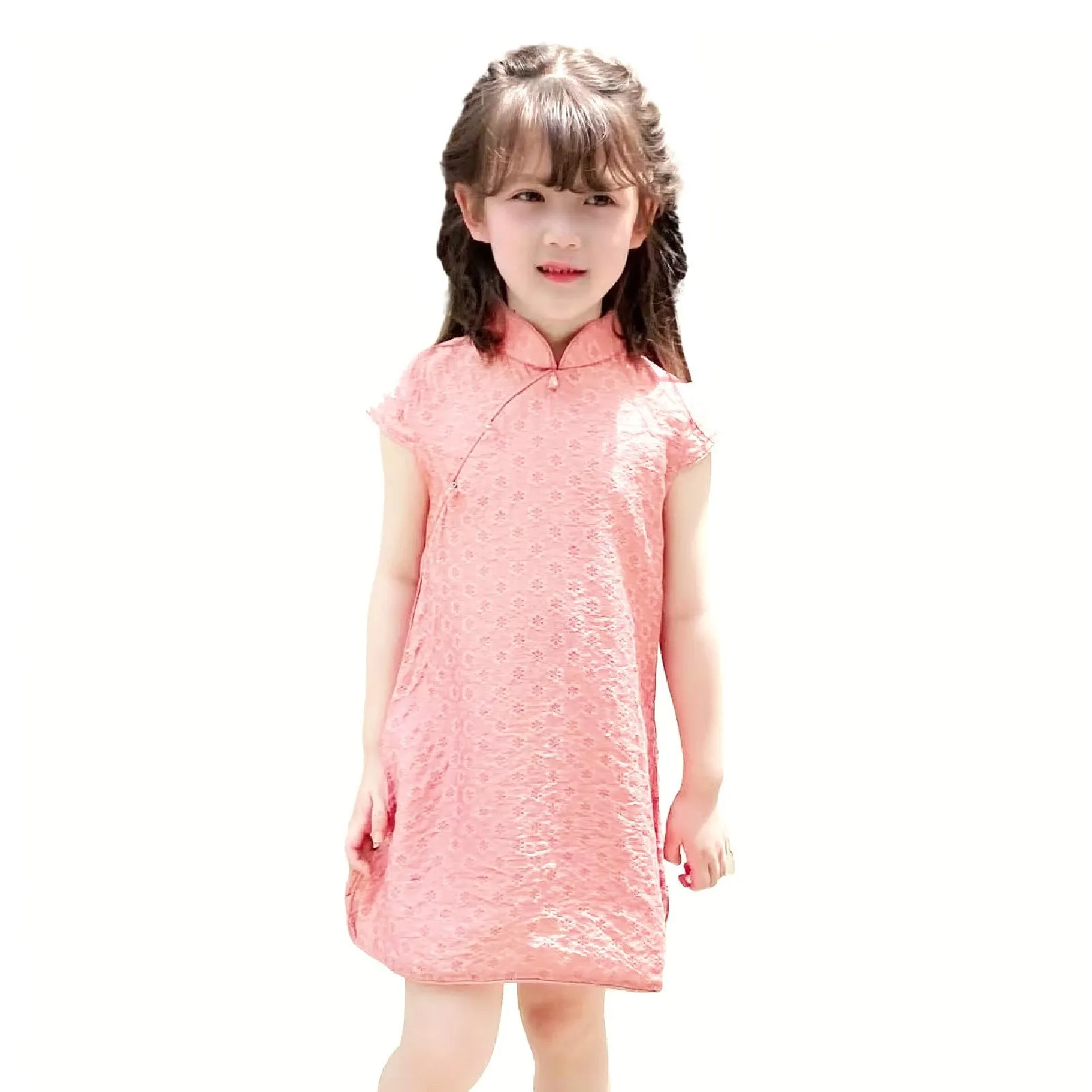 Girls' Pink Chinese Dress Cheongsam