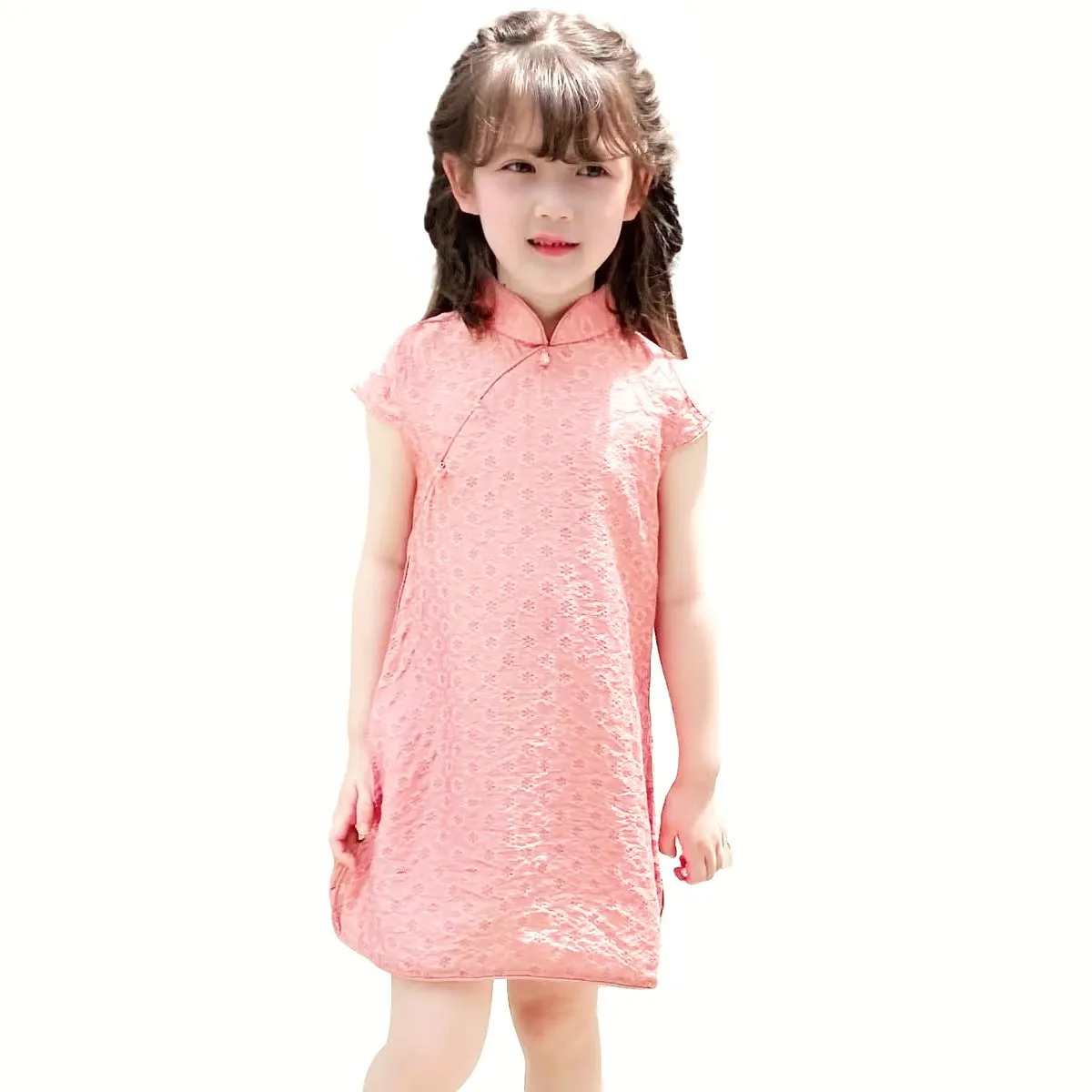 Girls' Pink Chinese Dress Cheongsam