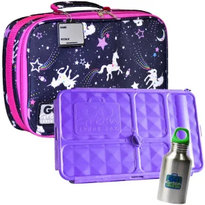 Go Green Lunch Box Set - Unicorn