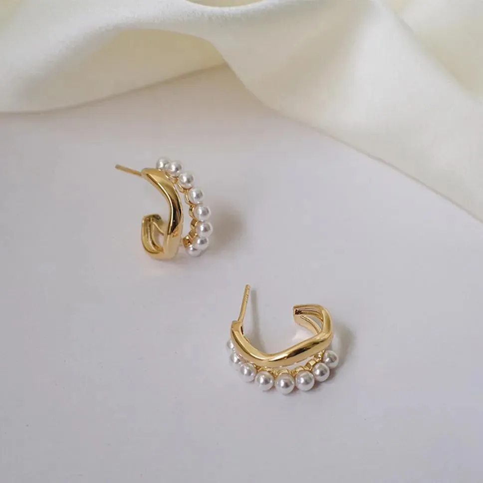 Gold Plated Small Hoop Earring For Women & Girls Alloy Earring Set - Pair Of 1