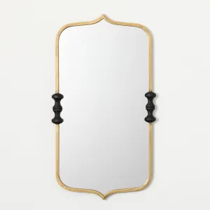 GOLD WITH BLACK WALL MIRROR