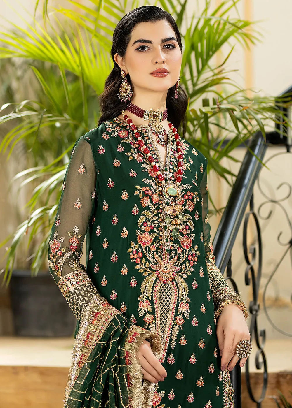 Green Wedding Formal Suit | Imrozia Premium | Jhalak '23 | I-180 - NOOR