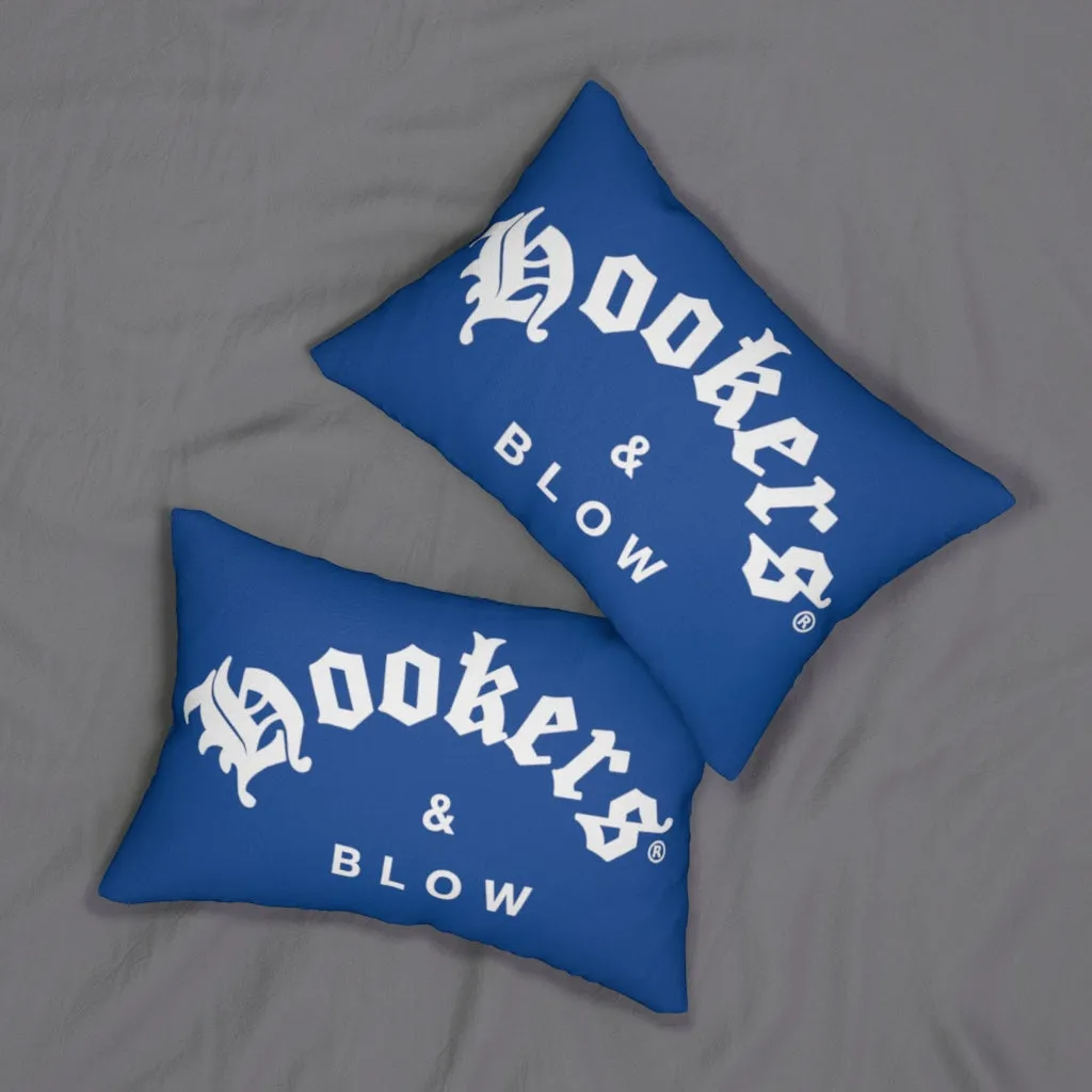 Hookers & Blow Blue Spun Polyester Lumbar Pillow