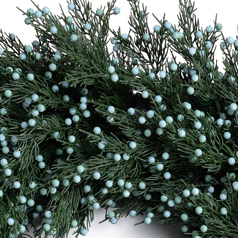 Juniper Wreath w/ Berries 28"