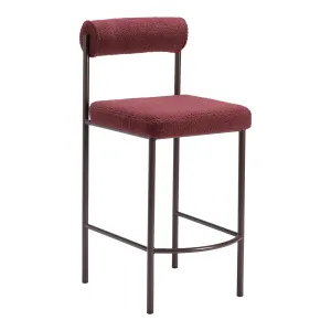 Livorno Counter Stool (Set of 2) Red & Bronze