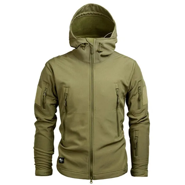 Men Pattern Soft Shell Jacket Rain and Wind Proof Mens Outerwear