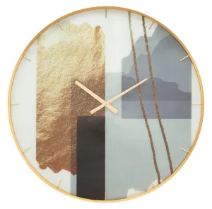 Metal & Glass Modern Glam Wall Clock