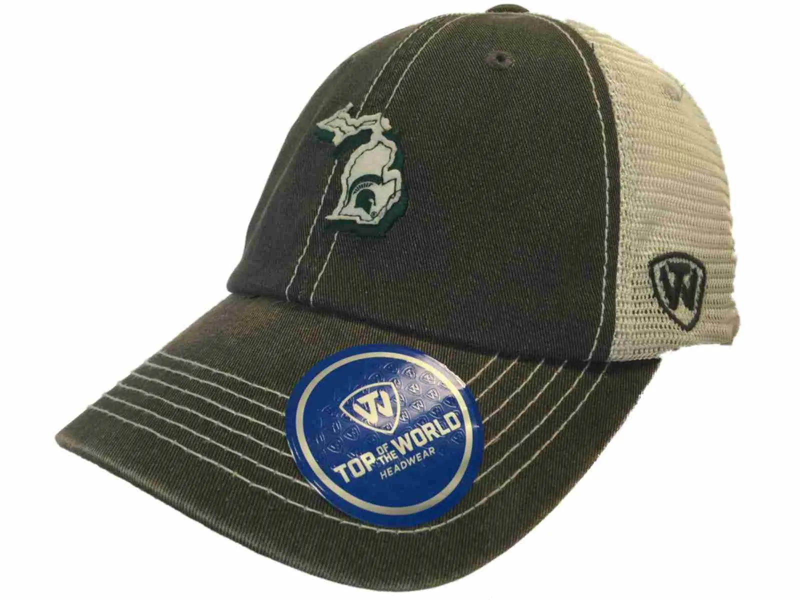 Michigan State Spartans TOW Gray United Mesh Adjustable Snapback Hat Cap