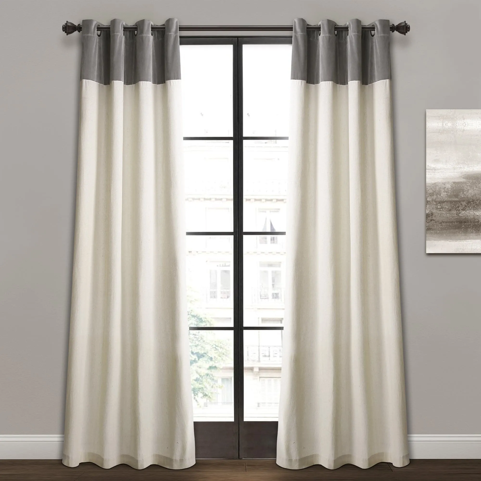 Milo Linen Window Curtain Panel Set