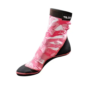 Open Box Tilos 2.5mm Sport Skin Socks - Coral Flower, Size: XS - Size 4-5