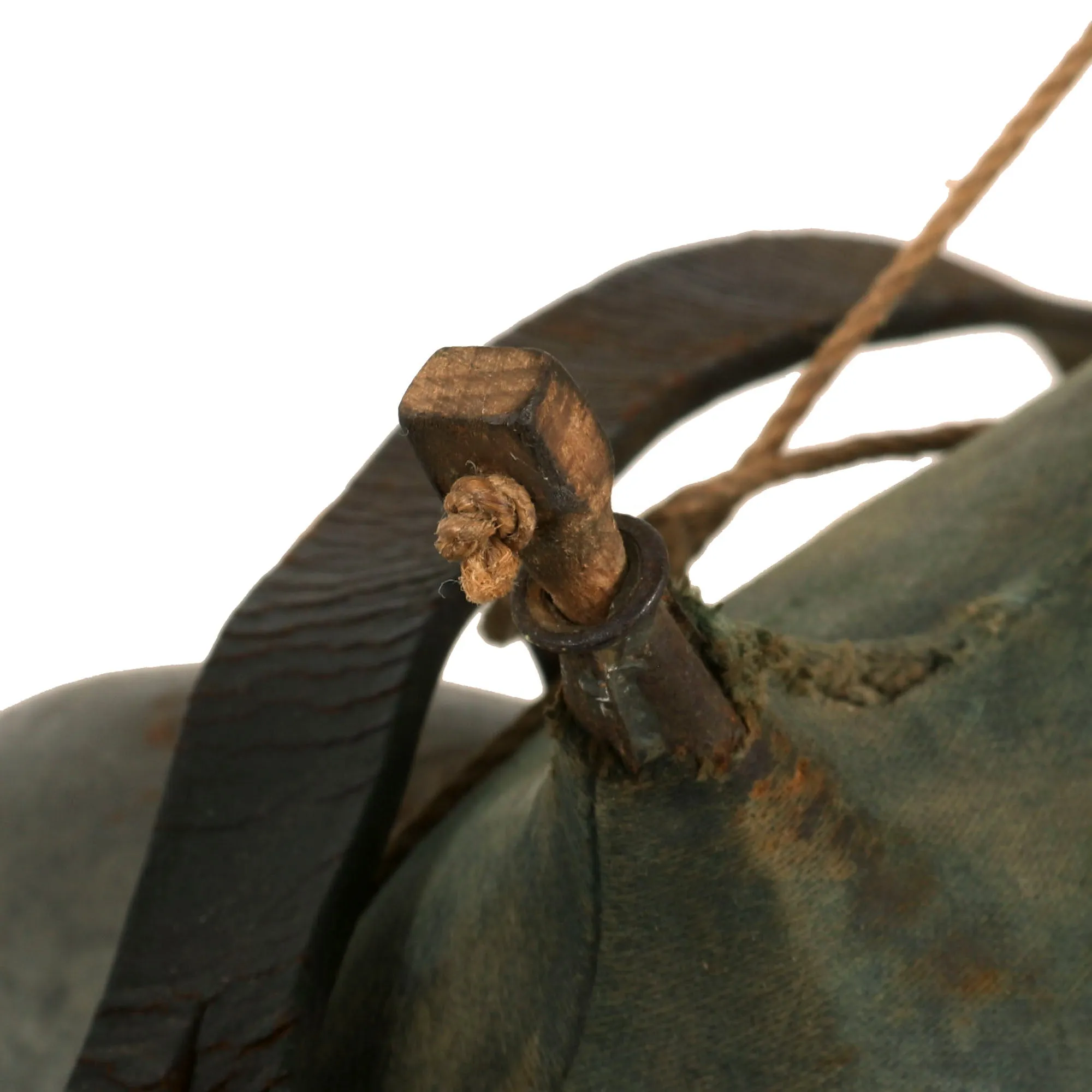 Original French WWI Model 1877 Canteen with Cover in Horizon Blue with Shoulder Strap and Tin Cup - Untouched