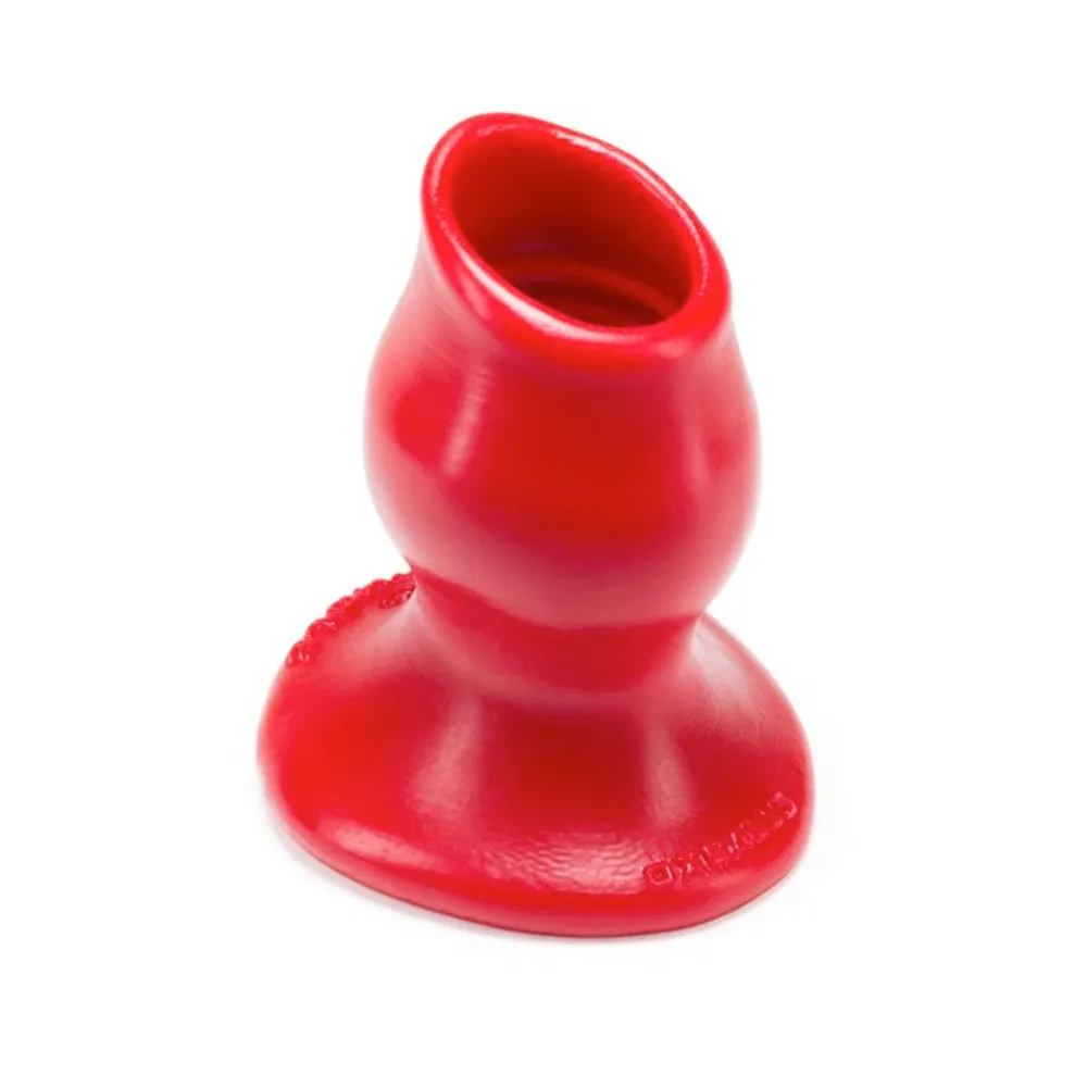 Oxballs Pighole-2, Hollow Plug, Medium, Red