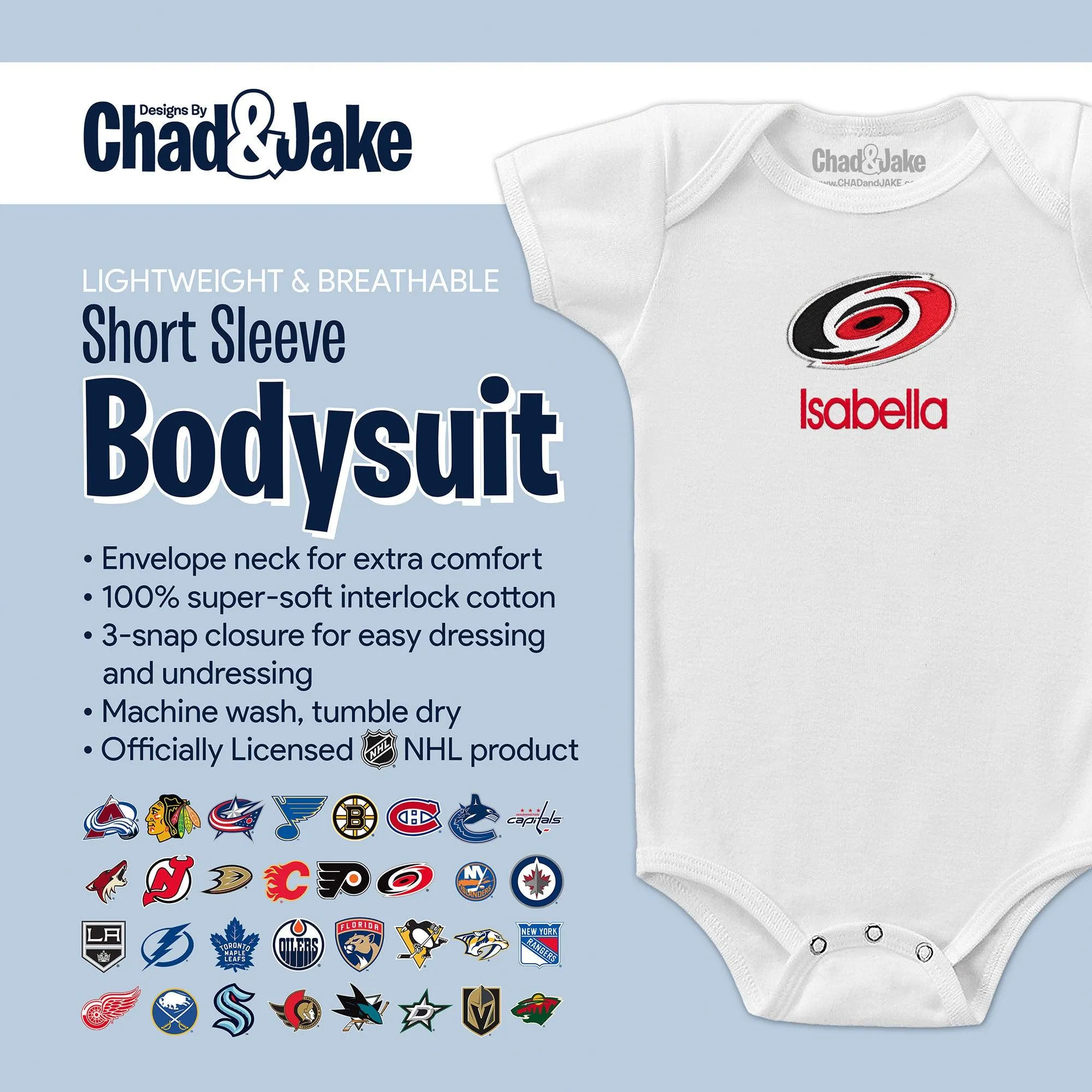 Personalized Carolina Hurricanes Bodysuit