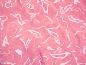 Pink Abstract Sketch -  Printed Crepe