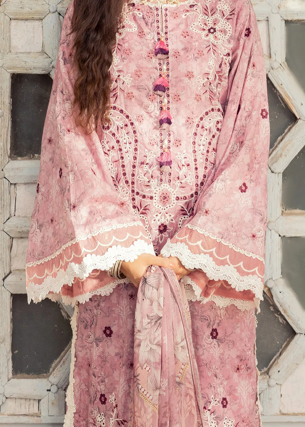 Pink Lawn Suit - Adan Libas - Dorian Eid Edit '23 - 5195-D5