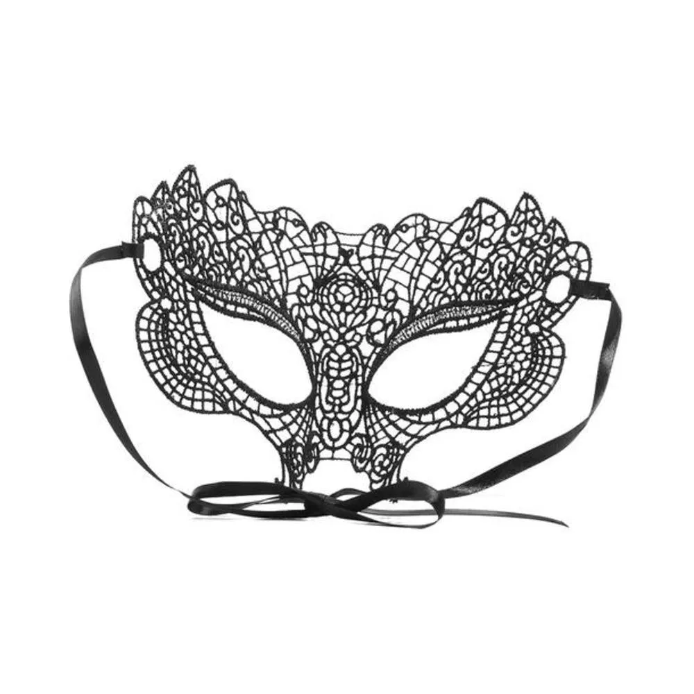 Princess Black Lace Mask Black