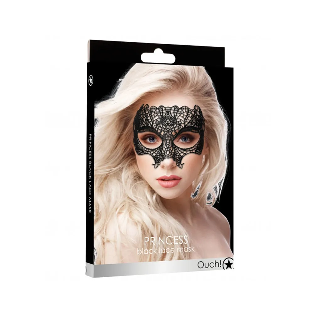 Princess Black Lace Mask Black